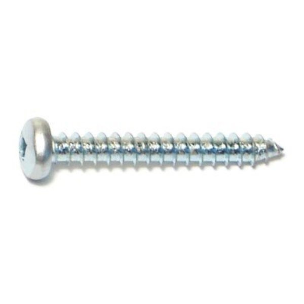 Midwest Fastener Sheet Metal Screw, #8 x 1-1/4 in, Zinc Plated Steel Pan Head Square Drive, 100 PK 08717